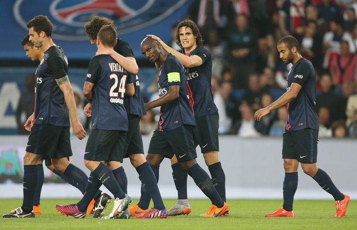 Edison Cavani skoraði eina mark leiksins.