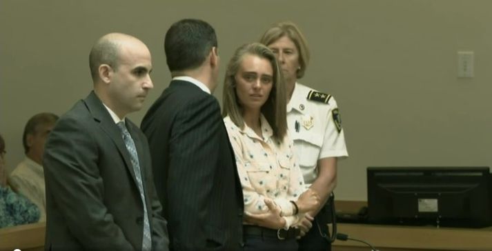 Michelle Carter í dómsal í dag.