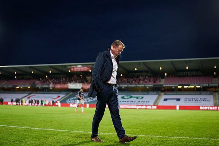 Jacob Nielsen er framkvæmdastjóri AGF. Hann var ansi pirraður eftir stórleikinn gegn FCK á sunnudag.