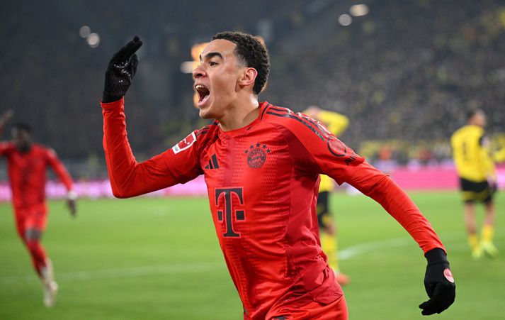 Jamal Musiala skoraði opnunarmark leiksins en Bayern hélt forystunni ekki lengi. 