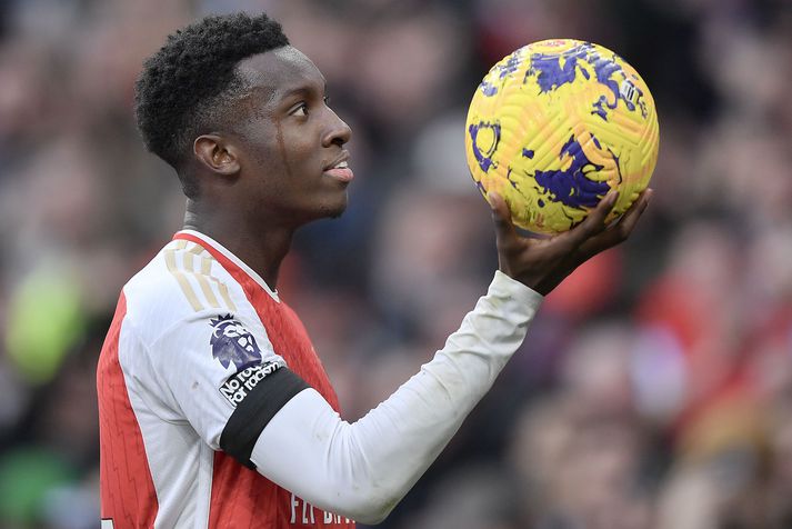 Eddie Nketiah nýtti tækifærið vel í dag.