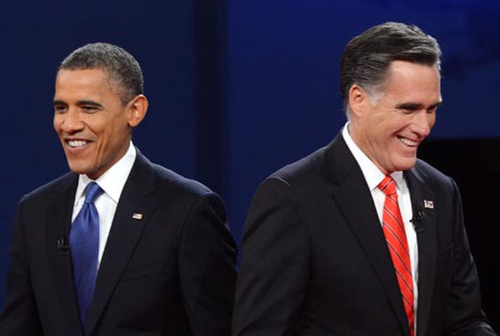 Obama og Romney á miðvikudagskvöld