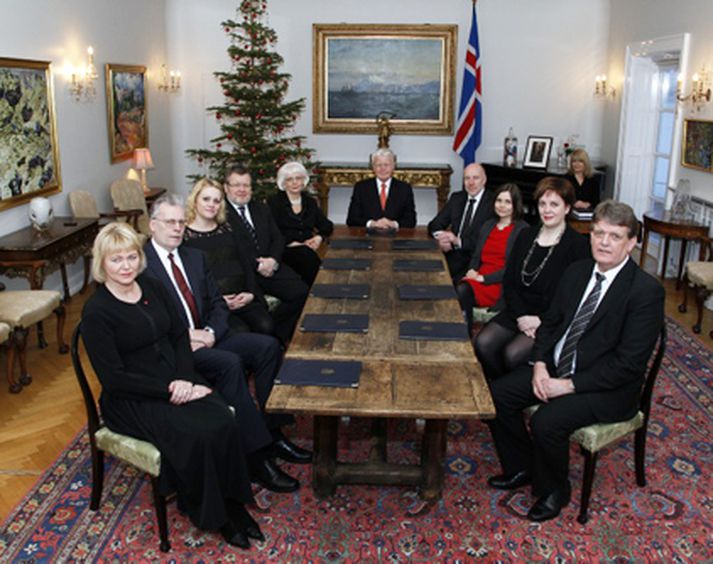 Ríkisstjórnin á ríkisráðsfundi.