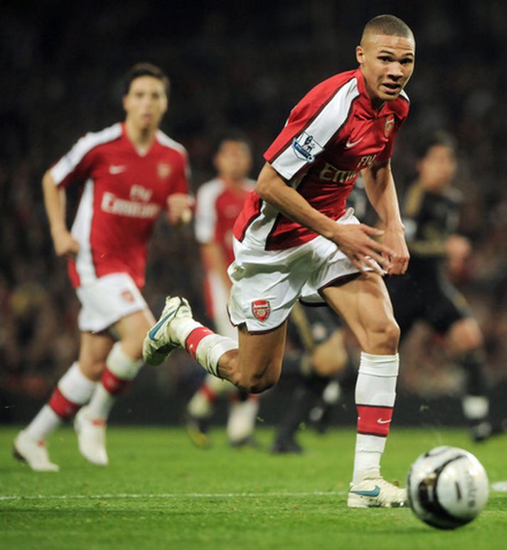 Kieran Gibbs í leik með Arsenal.