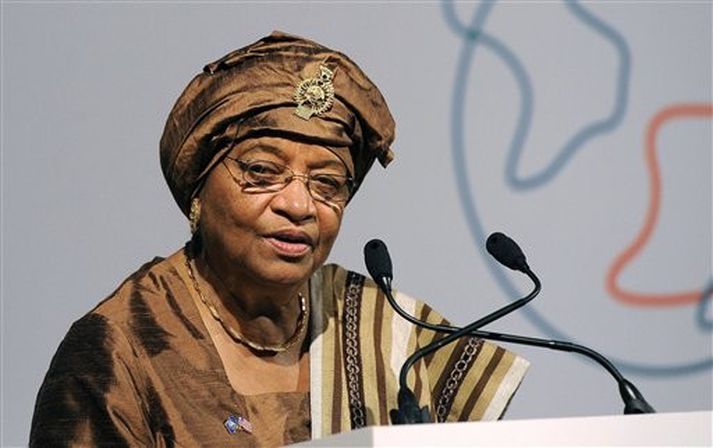 Ellen Johnson Sirleaf, forseti Líberíu.