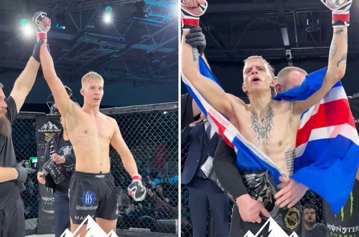 Logi Geirsson og Viktor Gunnarsson fögnuðu báðir sigri og tryggðu sér belti í gærkvöld.