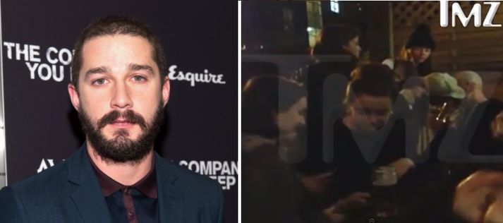 Shia LaBeouf skallaði mann fyrir utan skemmtistað.