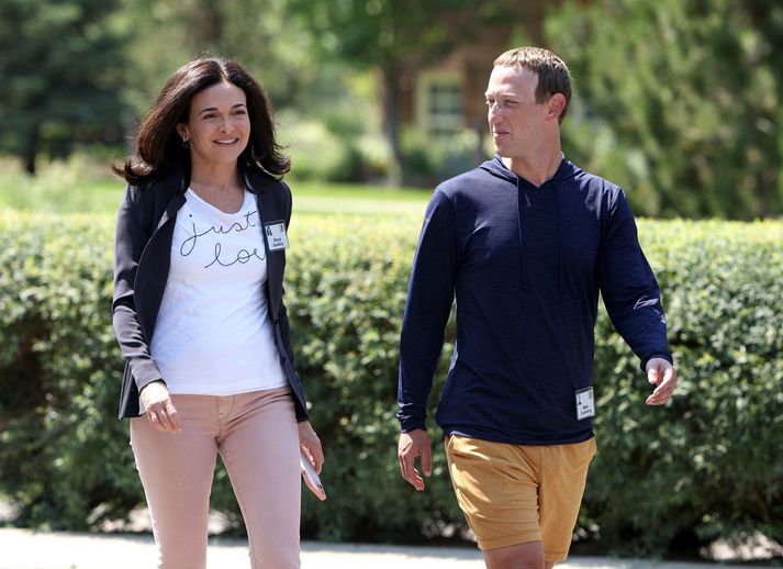 Sheryl Sandberg og Mark Zuckerberg.