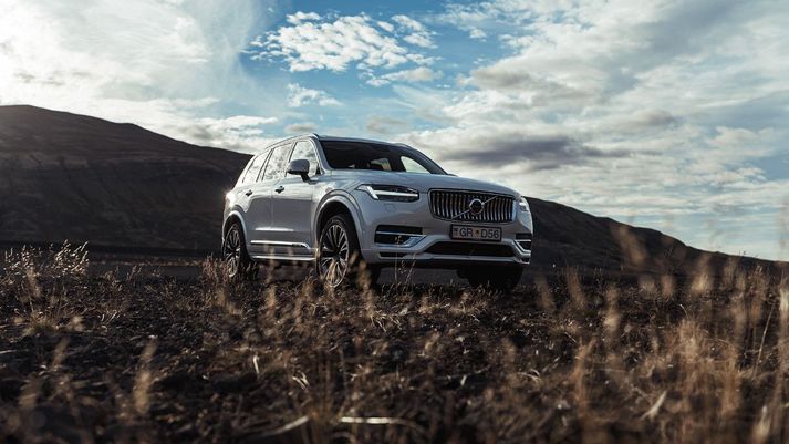 Volvo XC90-bíllinn er ansi glæsilegur.