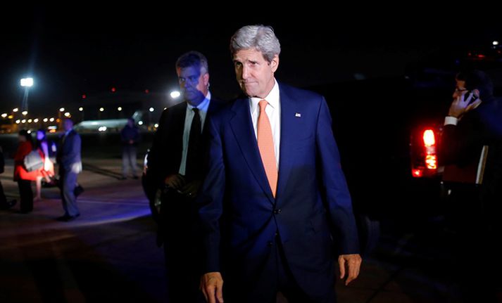 Kerry ræddi við yfirvöld í Ísrael í vikunni.