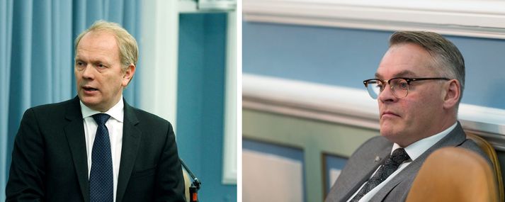 Illugi Gunnarsson er menntamálaráðherra og Páll Valur Björnsson er þingmaður Bjartrar framtíðar.
