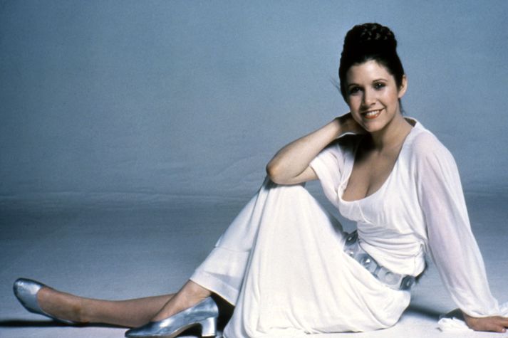 Carrie Fisher var þekktust fyrir hlutverk sitt sem Leia prinsessa í Star Wars myndunum.