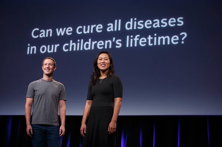 Hjónin Mark Zuckerberg og Pricilla Chan.
