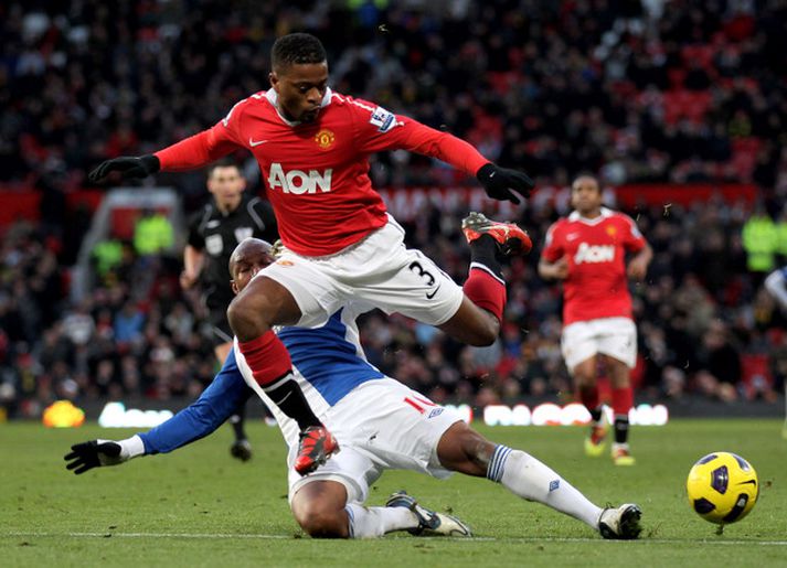 Patrice Evra í leik með United.