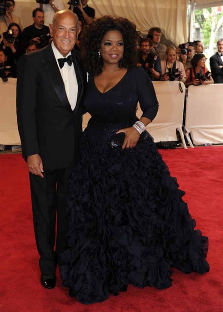 Oprah fór á húninn á búningsherberginu þegar hún var búin að labba rauða dregilinn.