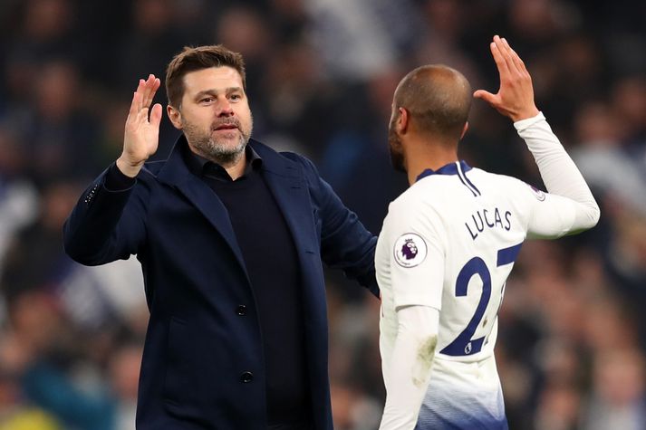 Moura og Pochettino á góðri stundu.