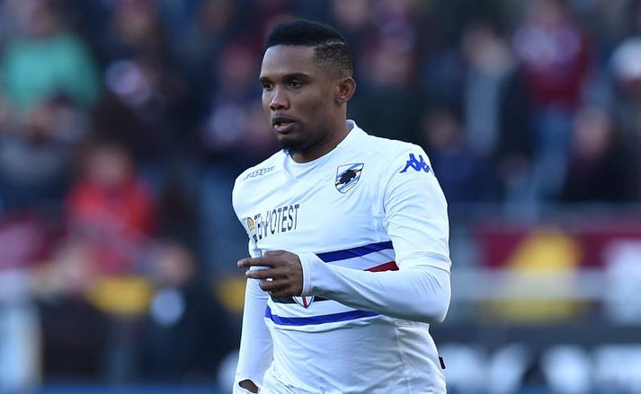 Eto'o í sínum fyrsta leik með Sampdoria.