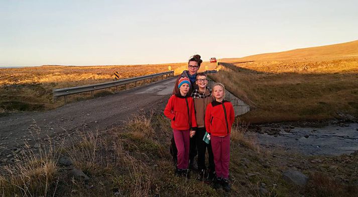 Þorbjörg Ásbjarnardóttir og börn hennar, Arna Ísabella, Alexander Victor og Steinunn Daníela Jóhannesarbörn.