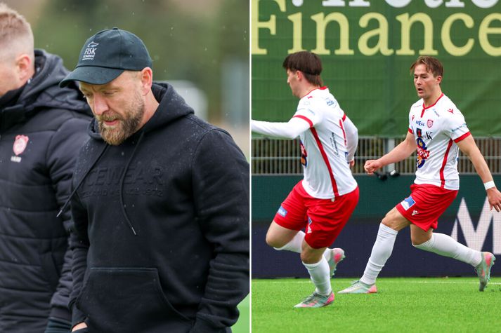 Sebastian Haugland (t.h.) er farinn heim. Sigurður Heiðar, þjálfari Þórs, glímir við töluverð skörð í hópi sínum þessi dægrin.