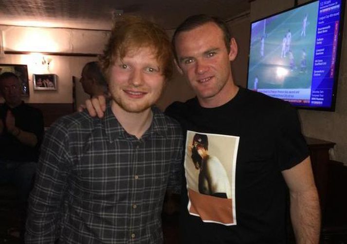 Sheeran og Rooney á góðri stundu.