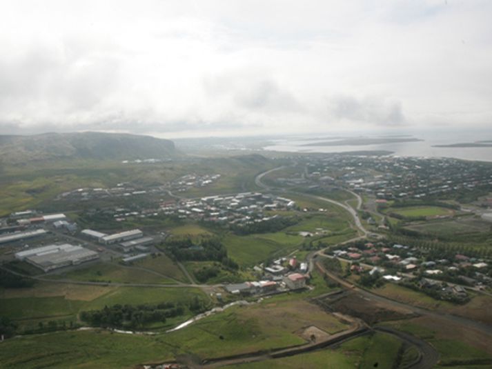 Séð yfir Mosfellsbæ.