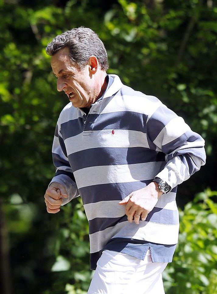 Sarkozy áður en hann lét af embætti.