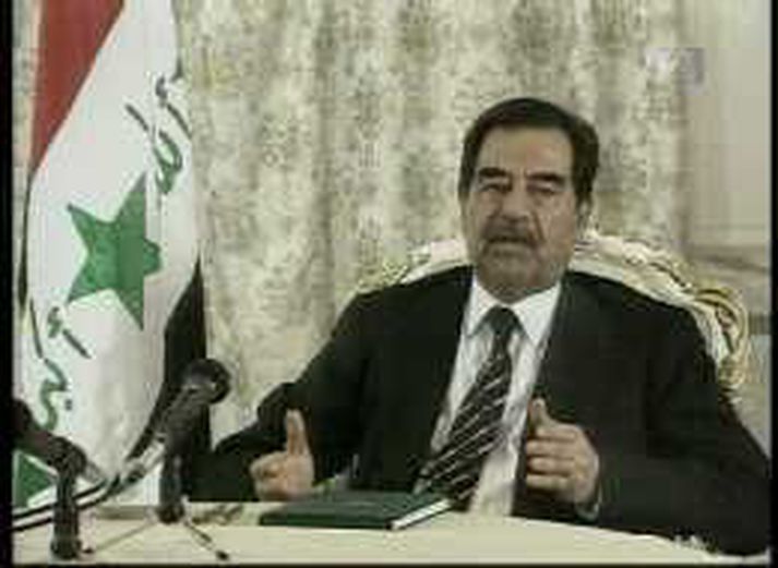 Saddam Hussein, fyrrum einræðisherra í Írak.