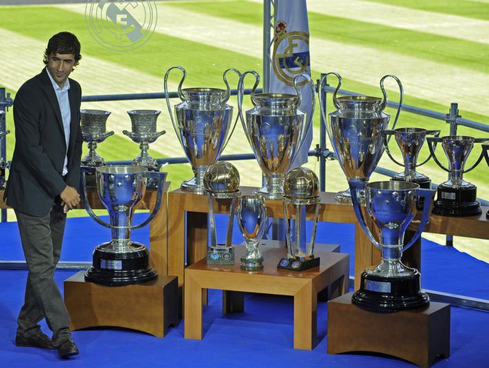 Raul vann marga titla með Real Madrid.