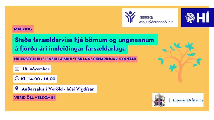 Kynningin hefst klukkan 14:00. 