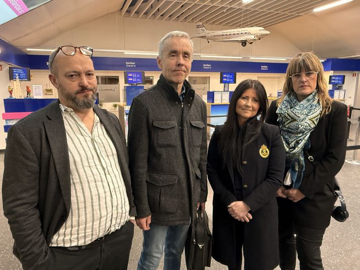 Sveitastjórnarfulltrúar lentu á Reykjavíkurflugvelli klukkan tíu í morgun. Þau funda nú með þingmönnum Norðausturkjördæmi og fleiri aðilum.