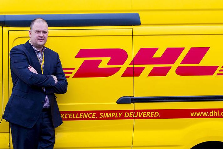 Atli Freyr hóf störf hjá DHL sem bílstjóri fyrir fimmtán árum en er framkvæmdastjóri fyrirtækisins í dag.
Fréttablaðið/Vilhelm