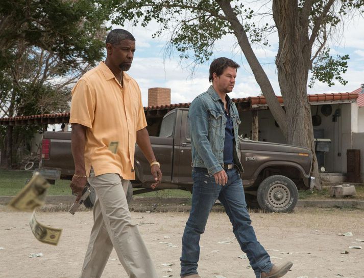 Wahlberg og Washington eru gráir fyrir járnum í 2 Guns.