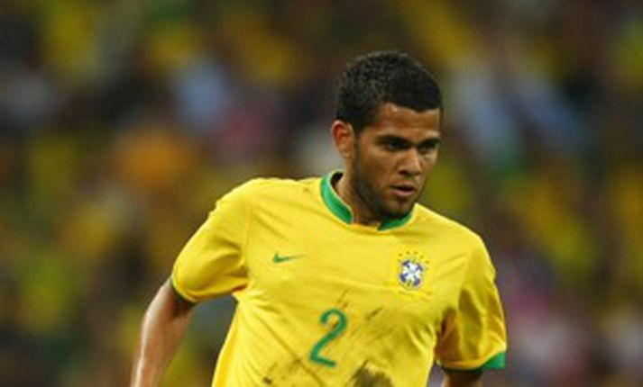 Daniel Alves skoraði þriðja mark Brasilíu.