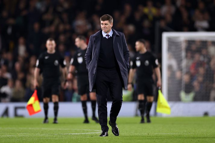 Steven Gerrard hefur verið rekinn frá Aston Villa.