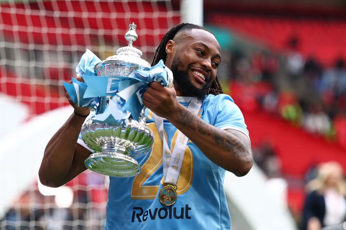 Antoine Semenyo, hetja Manchester City í bikarúrslitaleiknum.