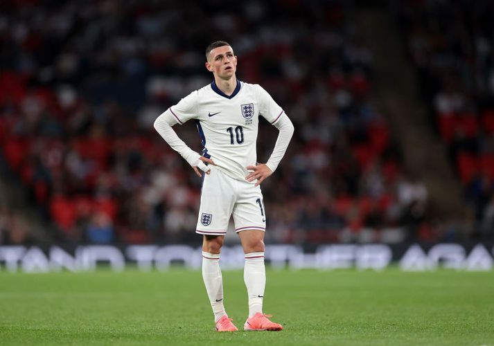 Phil Foden í leik með enska landsliðinu