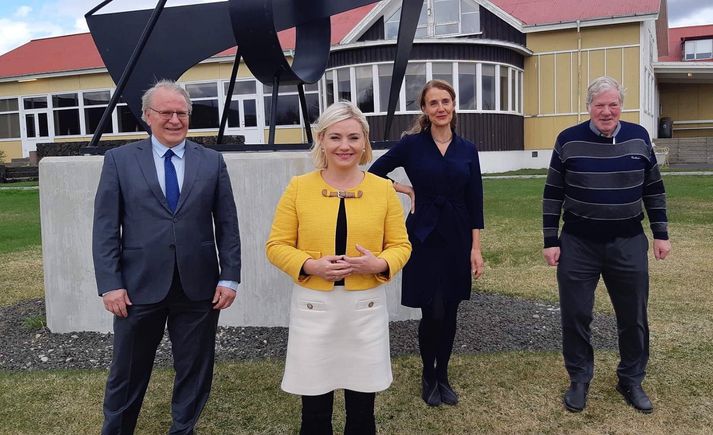 Vilhjálmur Egilsson, Margrét Jónsdóttir Njarðvík, Lilja Alfreðsdóttir mennta- og menningarmálaráðherra og Reynir Ingibjartsson.