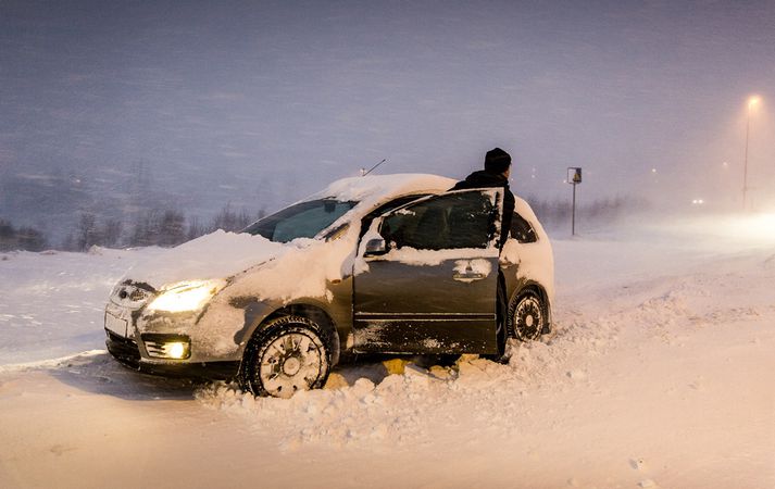 Ekkert ferðaveður er nú fyrir norðan.