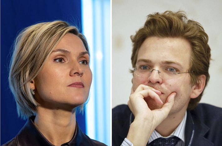 Kristrún Frostadóttir, forsætisráðherra, og Gauti B Eggertsson, prófessor í hagfræði og bróðir Dags B Eggertssonar.
