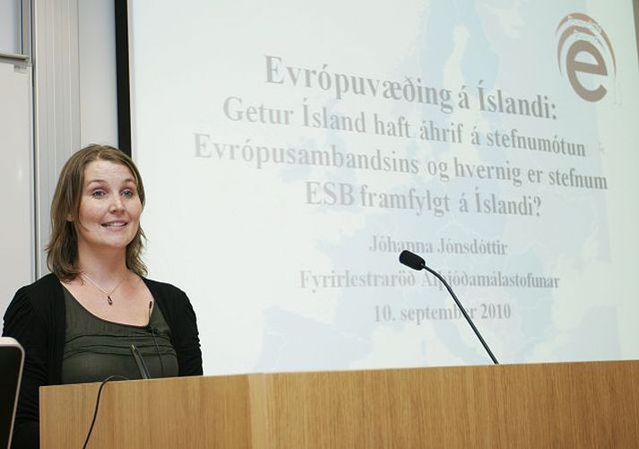 Jóhanna Jónsdóttir. Þegar Jóhanna hóf nám sitt árið 2006 benti fátt til þess að Ísland væri á leiðinni í ESB.Fréttablaðið/rósa