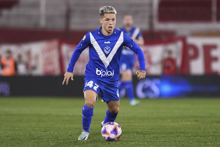 Gianluca Prestianni varð fyrir árás stuðningsmanna Vélez Sarsfield.