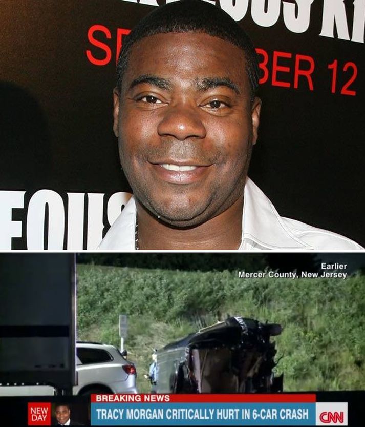 Tracy Morgan liggur þungt haldinn.