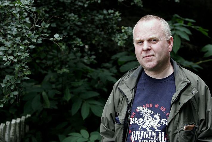 Ásgeir Óskarsson, trommari Stuðmanna, fagnar útgáfu plötu sinnar í Hörpu.