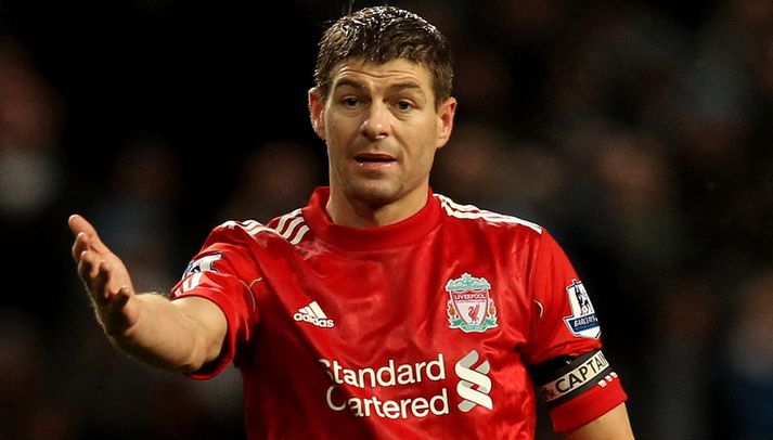 Steven Gerrard, fyrirliði Liverpool.