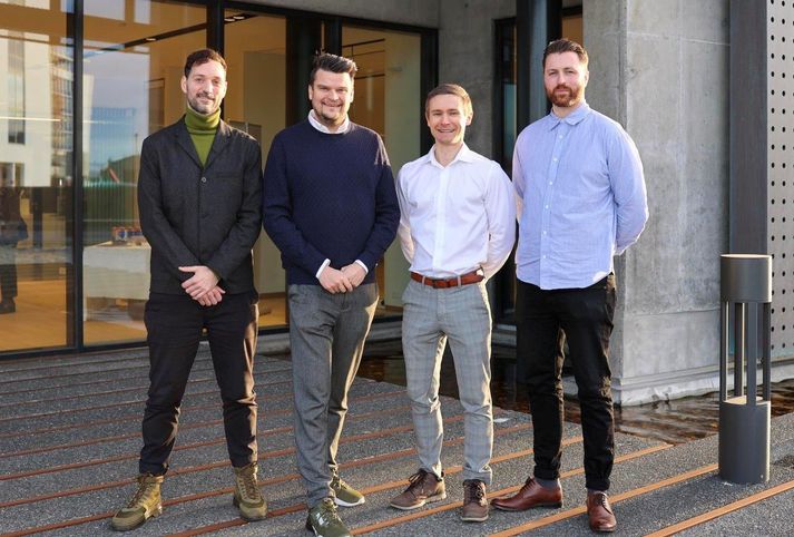 Frá vinstri; Herve Debono, Jón Gunnar Þórðarson, Hilmar Þór Birgisson og Guðmundur Auðunson