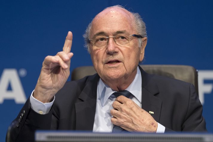 Sepp Blatter, fráfarandi forseti Alþjóðaknattspyrnusambandsins.