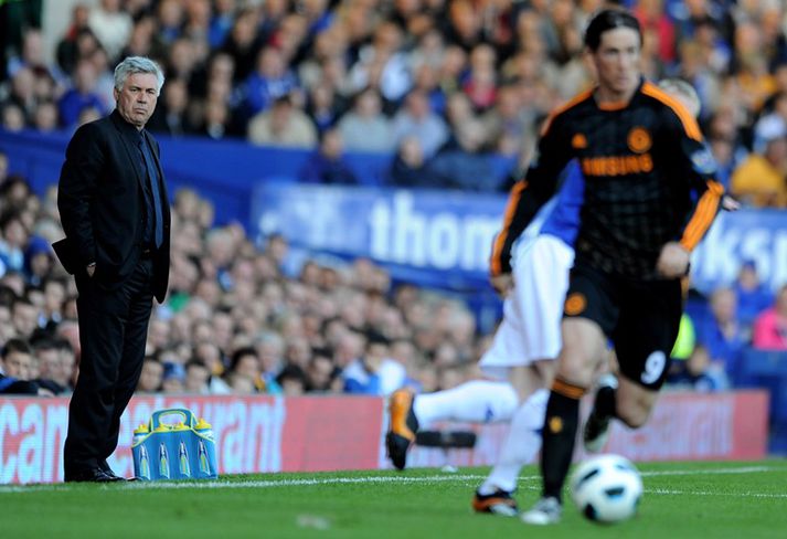 Ancelotti stýrði Chelsea í síðasta sinn gegn Everton í lokaumferð ensku úrvasldeildarinnar í maí.