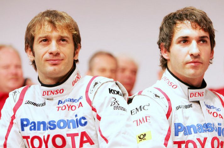 Jarno Trulli og Timo Glock í Köln í dag.