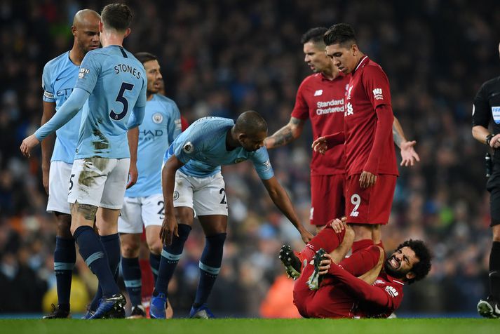 Frá leik Manchester City og Liverpool í janúar.