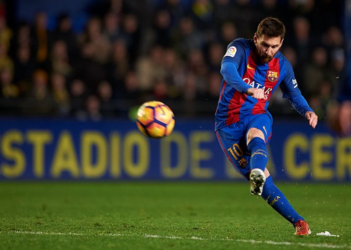 Lionel Messi skoraði í kvöld.